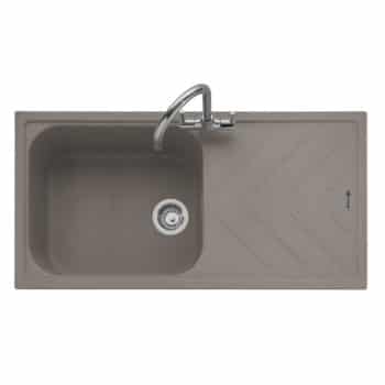 Geotech Granite Inset Sink with Drainer in Mink